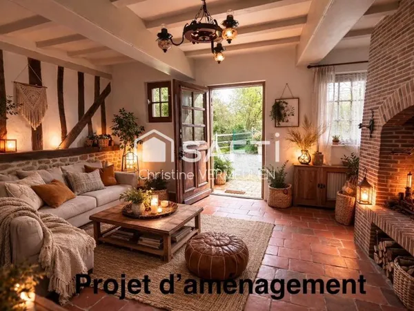 Coup de coeur au calme, maison avec terrain, jolie mare
