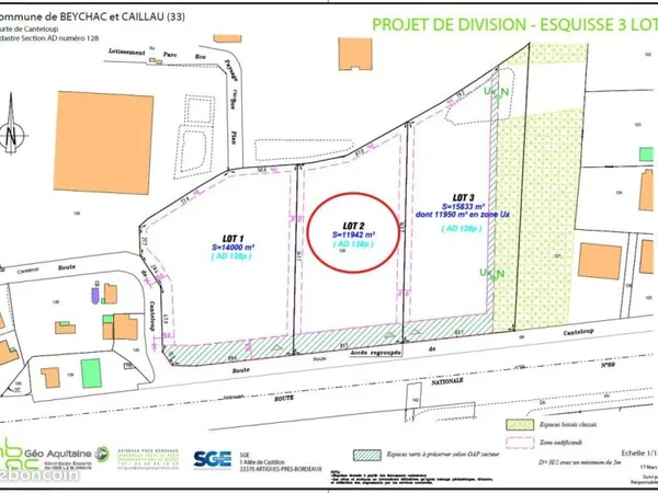 Terrain 11 942 m² Beychac Et Caillau