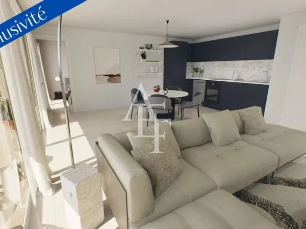 Appartement traversant 4 pièces avec terrasses