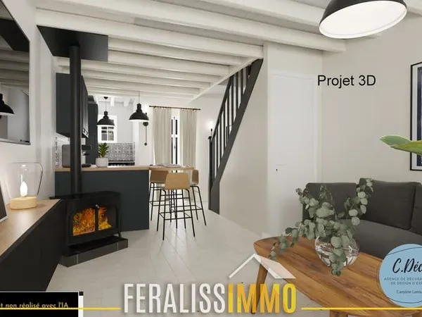 Authentique maison de ville avec une terrasse avec une vue e