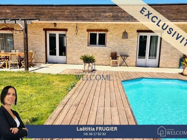 Maison type 4 de plain-pied avec piscine