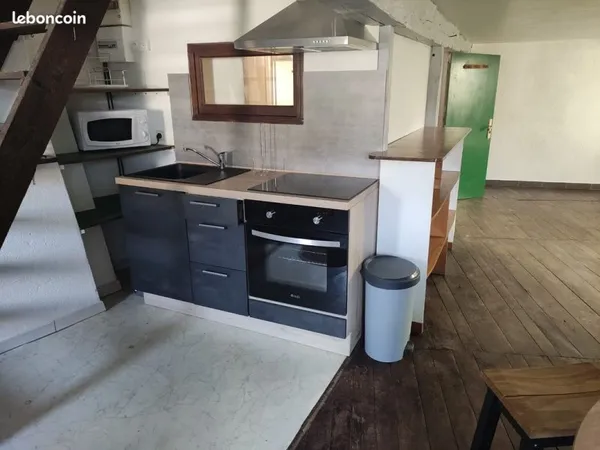 Grand T1 meublé 49 m² centre Issoudun - Lumineux & calme - 395 HC
