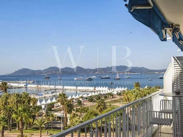 Cannes, la Croisette - Palm Beach- 4 P avec vue mer panoramique et port Canto