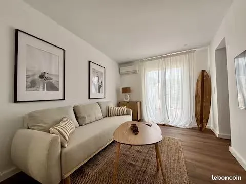 Maisonnette rénovée, climatisée, 300m plage, 2 terrasses, centre Capbreton