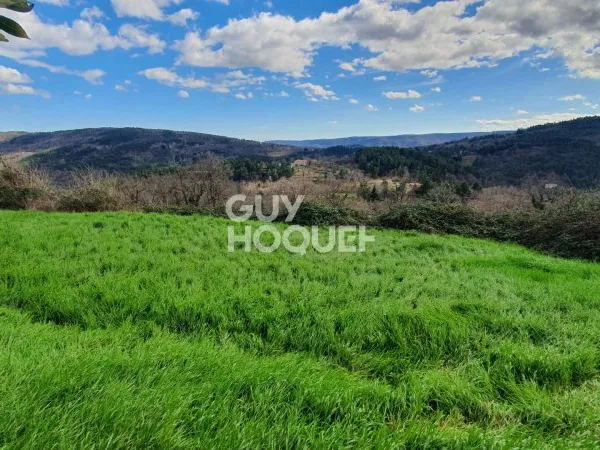 Maison et terrain constructible avec splendide vue à Pranles (proche Privas)