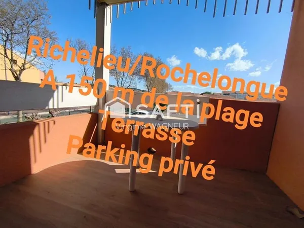 A 150 m de la plage - T2 meublé avec parking privé