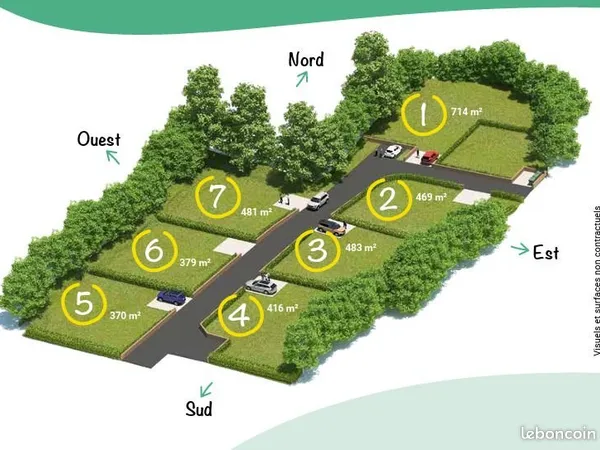 Terrain 714 m² Benodet