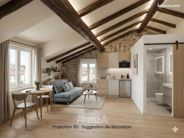 Studio 1 pièce 27 m²