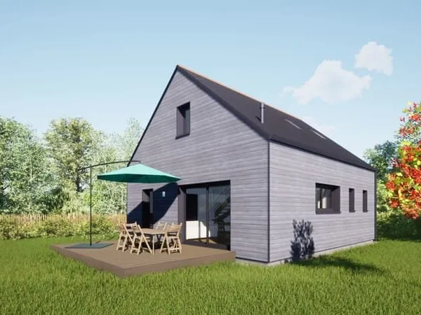 Projet de construction d'une maison bois de 80 m² avec terrain à L'HOTELLERIE-DE-FLEE (49)