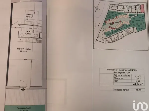 Vente Appartement 2 pièces