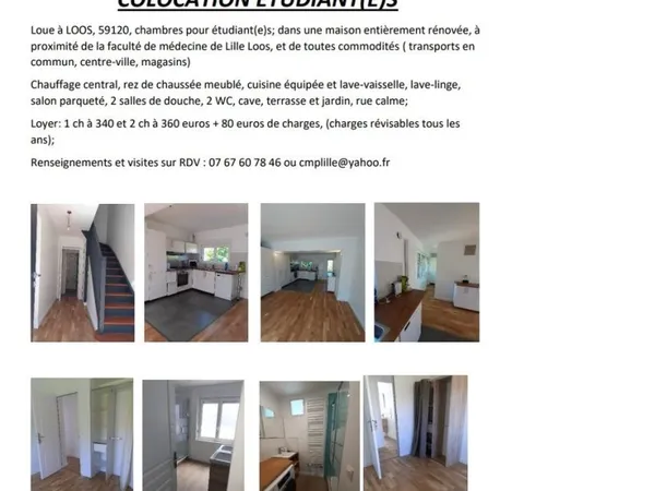 Chambre étudiante en colocation