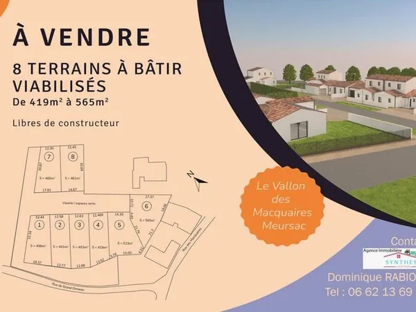 Terrain constructible 419 m²