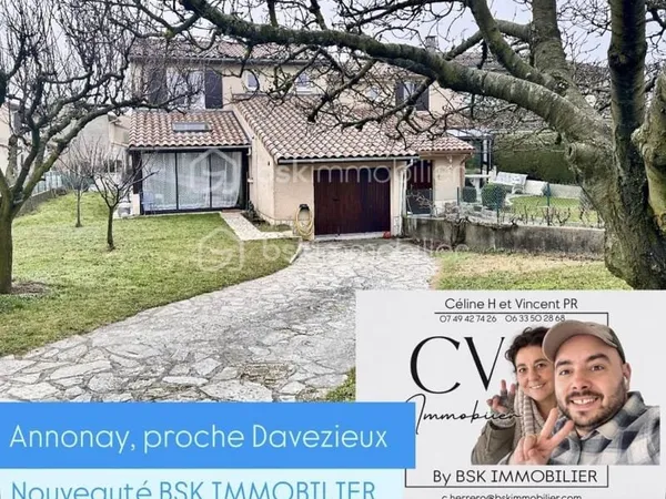 À VENDRE - Maison 95 m² avec jardin - Annonay