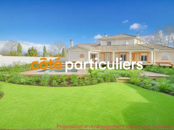Villa - 4 chambres - Grand garage de 77 m²- terrain plat et constructible 2801 m²