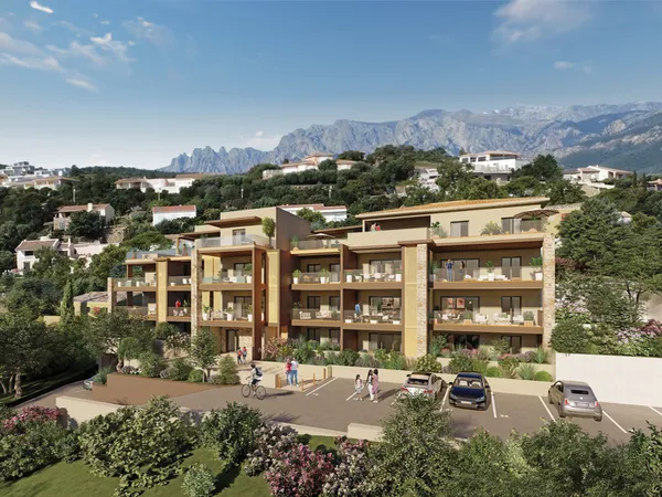 A VENDRE VUE MER VILLA SUR TOIT T4 de 136,77m² avec PISCINE- TERRASSE de 91,55m² SARI SOLENZARA (20)