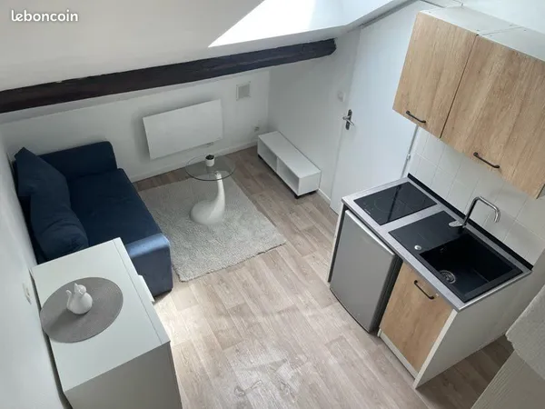 Studio tout équipé avec mezzanine