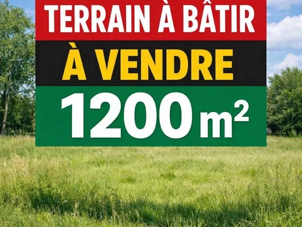 Terrain constructible 1200m2