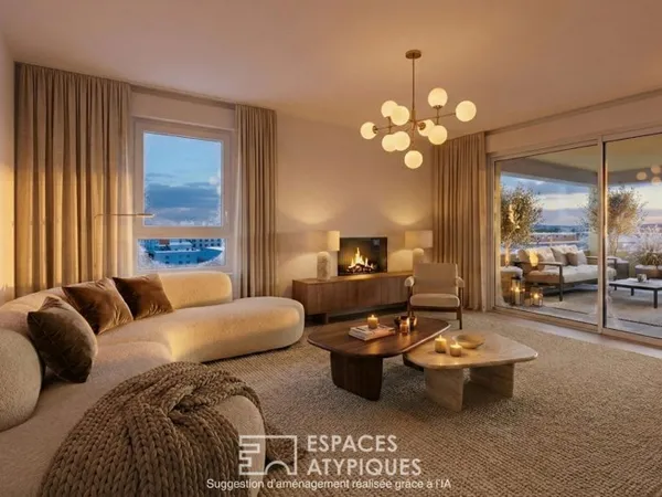 Dernier étage avec terrasses et vue dégagée