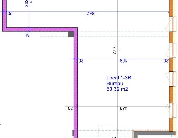 Derniers bureaux neufs - 53,32 m2 Résidence Le Gold Hagu