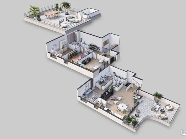 Duplex 5 pièces 130 m²