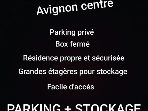 A SAISIR - INTRA MUROS : Parking privé + espace stockage / r