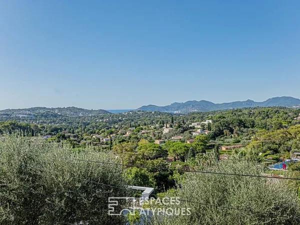 Maison de village de caractère à Mougins avec vue mer imprenable