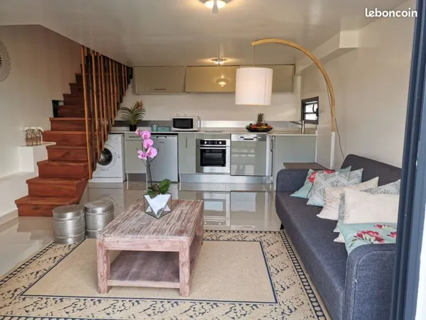 Charmant T3 Duplex meublé avec jardin