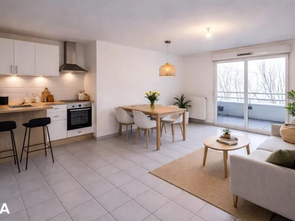 Evian, très bel appartement T3 lumineux avec balcon et vue lac