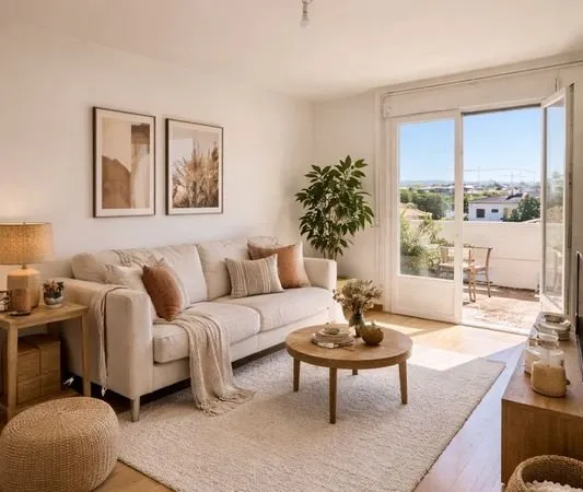 Appartement T2 - 48 m² avec balcon + cave - Lumineux, vue dégagée - Coup de coeur