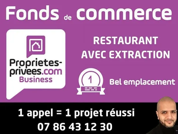 Amiens centre-ville - Restaurant 80 m², 45 couverts, Terrasse 15 places