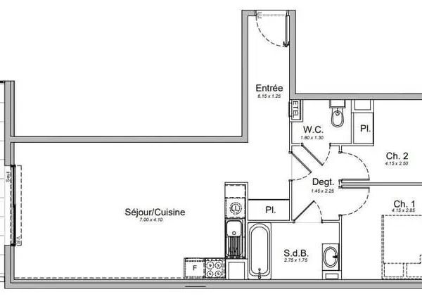 Appartement 3 pièces 67 m²