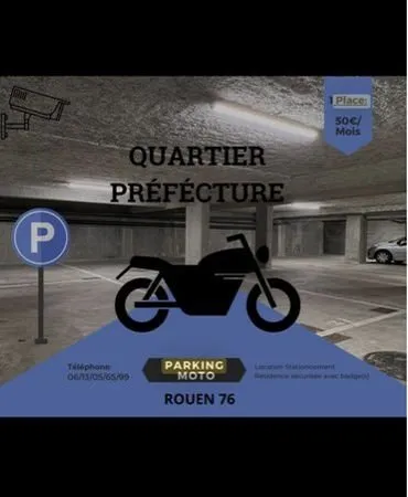 Place de parking Rouen pour moto