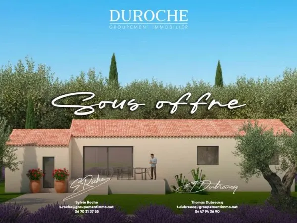CAMARET-SUR-AIGUES, 5MN D'ORANGE, 30 MIN D'AVIGNON, MAISON NEUVE PLAIN PIED SUR PARCELLE 589 M2