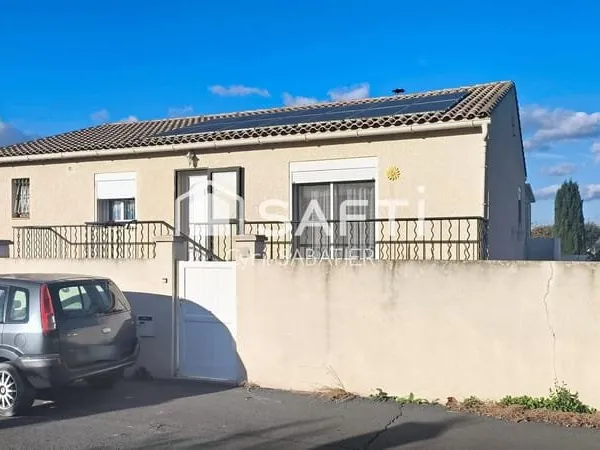 Maison 3 faces, 140m², 3 chambres, garage, sous sol