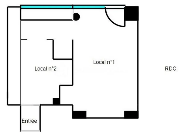 Fonds de commerce 2 pièces 35 m²