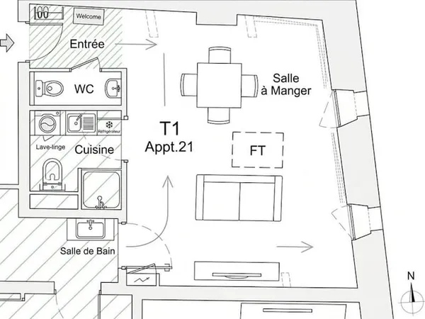 Appartement 1 pièce 29 m²
