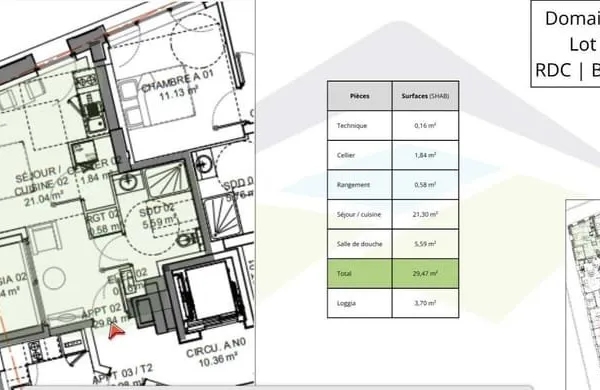 Appartement 36m²