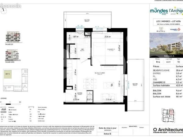 Appartement 2 pièces 42 m²