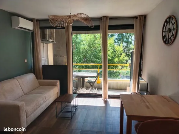 Narbonne - Résidence calme secteur Campus Charmant studio meublé de 21 m² avec balcon de 5 m², entiè
