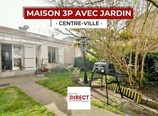 CENTRE-VILLE : MAISON 3P EN COPROPRIETE + ABRI DE JARDIN
