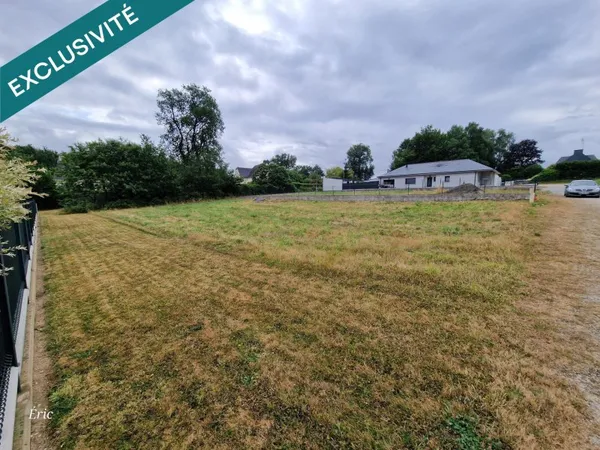 Rare sur Languidic, beau terrain de 750m2 proche bourg