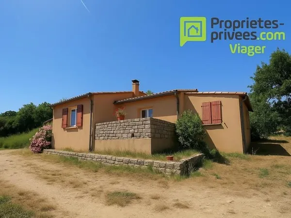 Barjac Goudargues, VIAGER OCCUPE SUR 1 TETE, Villa de 2011, Issirac 30760, 2 chambres ,95.4 m2 avec 