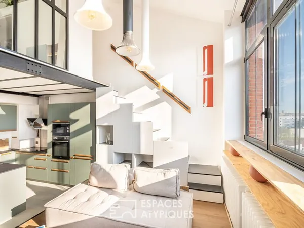 Duplex au dernier étage d'une ancienne imprimerie