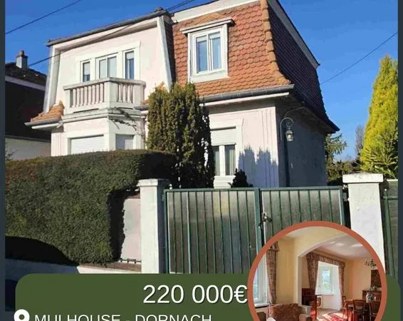 Maison de maître des années 30 - Charme, élégance et fort potentiel à Mulhouse Dornach