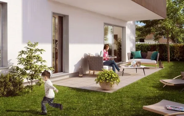 *Sathonay-Village - T2 Neuf avec une terrasse de 12 m² et son jardin de 74 m²