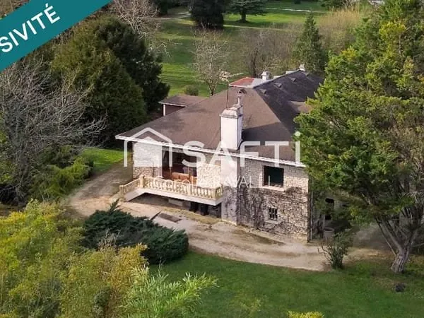 Propriété en pierre avec parc exceptionnel de 4,2 hectares au coeur de Nersac