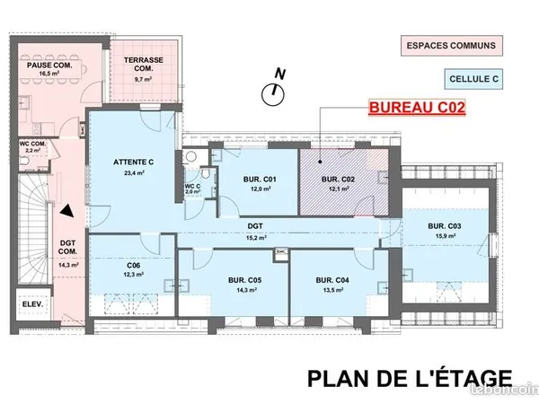 Bureau / salle de consultation accessible pmr