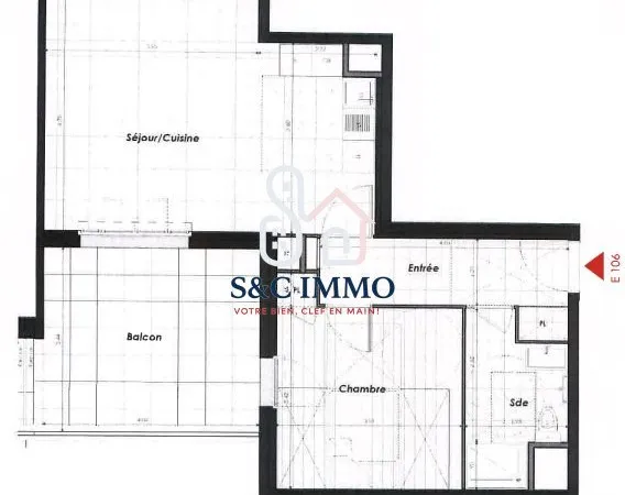 Appartement 2 pièces 49 m²