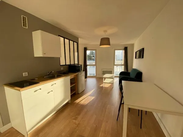 A LOUER - NANTES CANCLAUX MELLINET - Type 1 bis Meublé de 33.89 m²