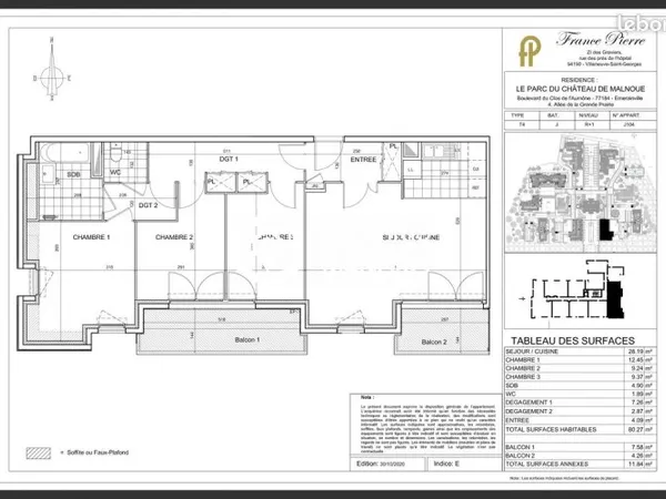Appartement 4 pièces 80 m²